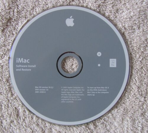 Dischi di installazione originali Mac, iMac G4/800X OS X 10.2.3, PowerMac4,2 - primavera 2002 - Foto 1 di 1
