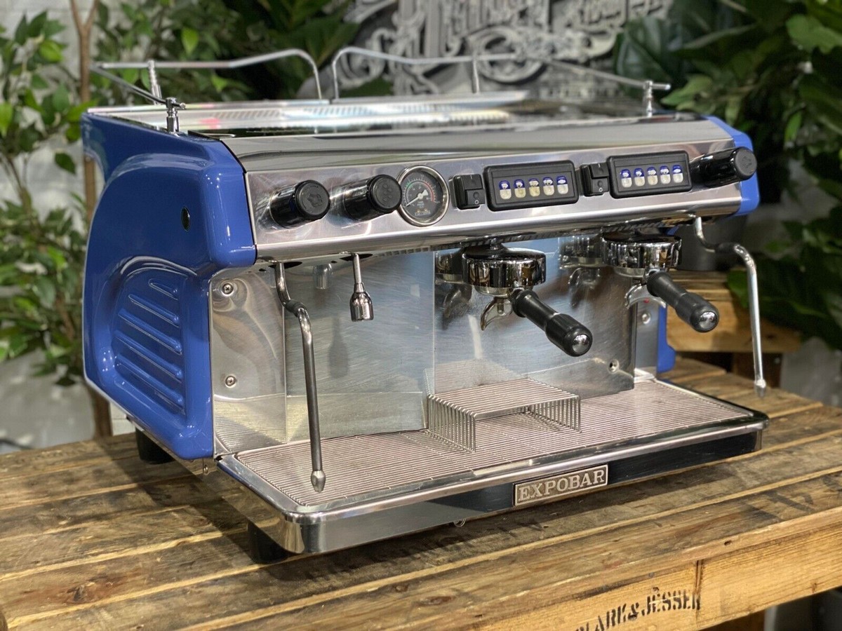 EXPOBAR RUGGERO GROUP BLUE ESPRESSO COFFEE MACHINE COMMERCIAL - Main Image