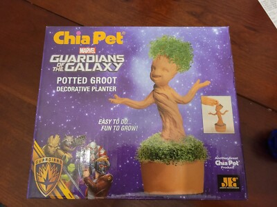 WOW New Guardians of the Galaxy Groot CHIA PET Potted Decorative Planter Marvel 
