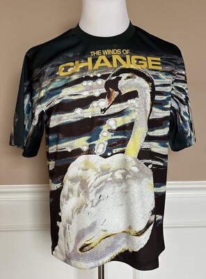 Burberry Swan Men's Polyester T-shirt S (Oversized) 8077873 Italy