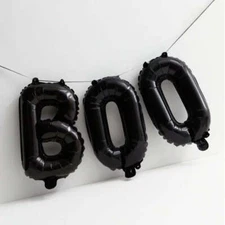 16-inch Black BOO Halloween Party Foil Balloons