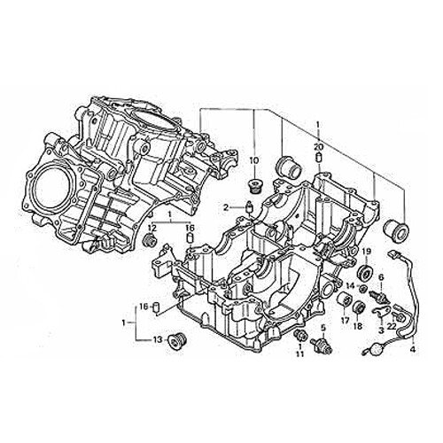 Kit vis carter Honda Varadero 1000 de 1999 à 2009 inox