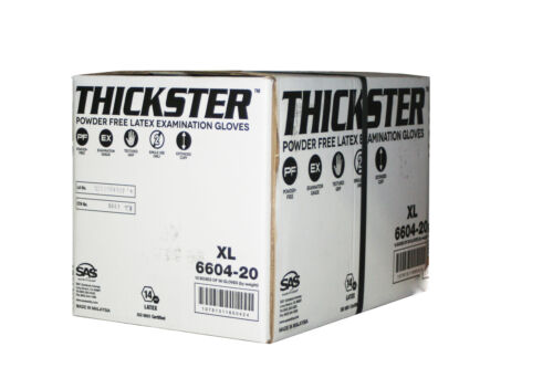 SAS 6604-20 (10-Box Case)Thickster Powder-Free Textured Safety Latex Gloves, XL - Picture 1 of 4