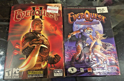 Everquest 2 and Everquest Shadows of Luclin 2 Big Box Games Complete