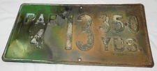 Vintage Distressed Metal sign from Golf Course - hole 13 Par 4 350 yds