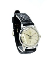 Elgin Herren Armbanduhr Handaufzug Edelstahl 50's