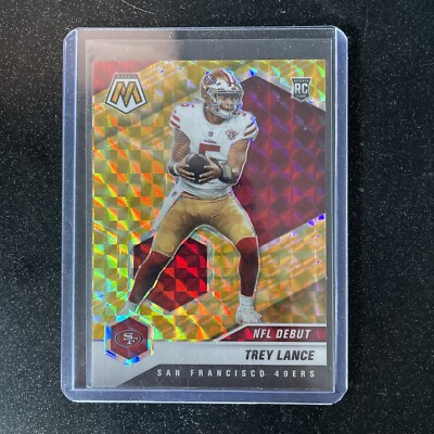 2021 PANINI MOSAIC FOOTBALL YELLOW NFL DEBUT TREY LANCE RC #244 49ERS
