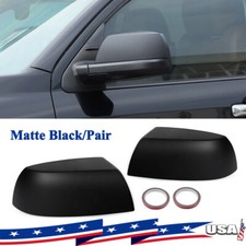 For 2007-2021 Toyota Tundra Sequoia Top Upper Side Mirror Covers Matte Black