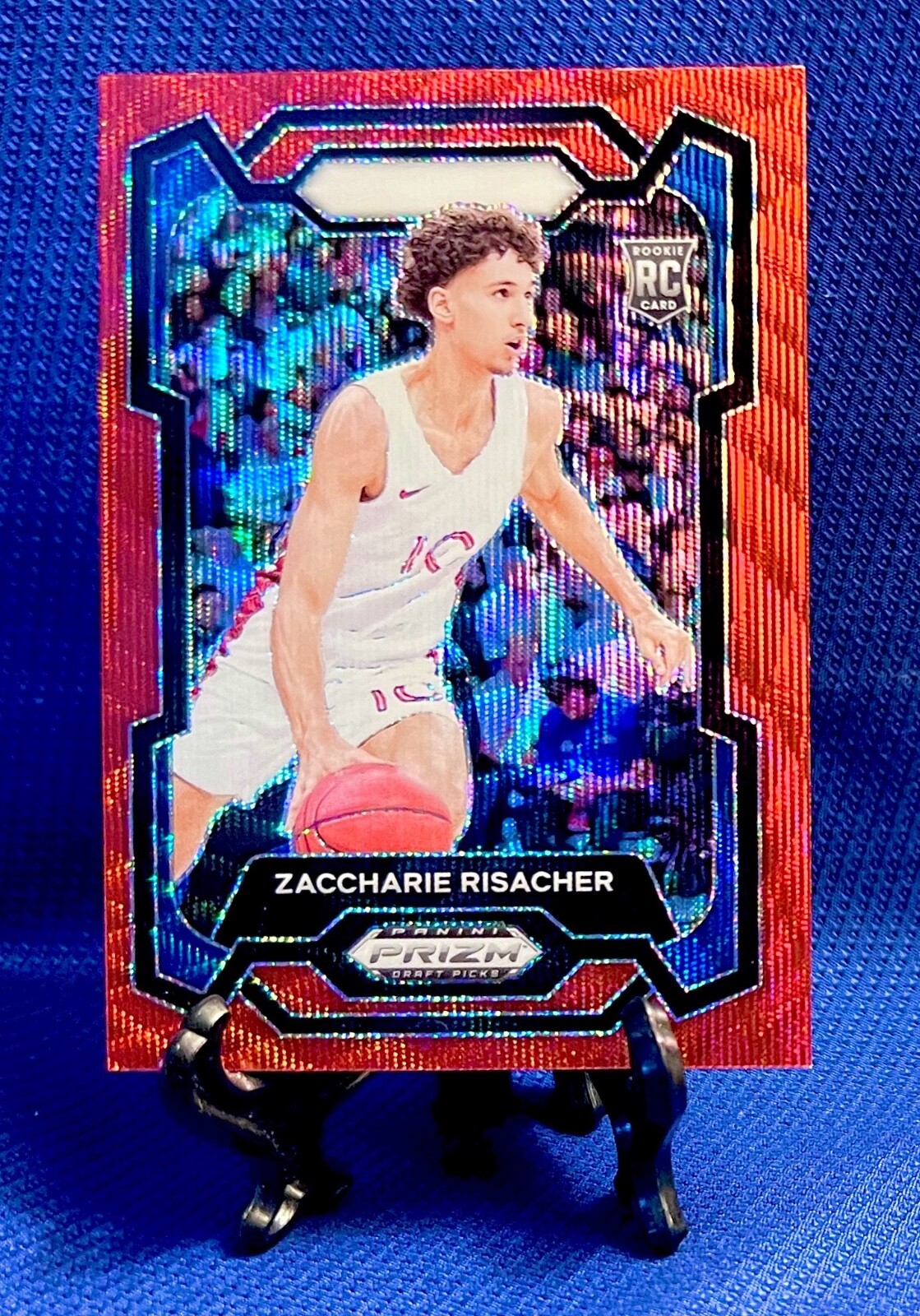 2024-25 Panini Prizm DP Red Wave Prizm #69 Zaccharie Risacher HAWKS