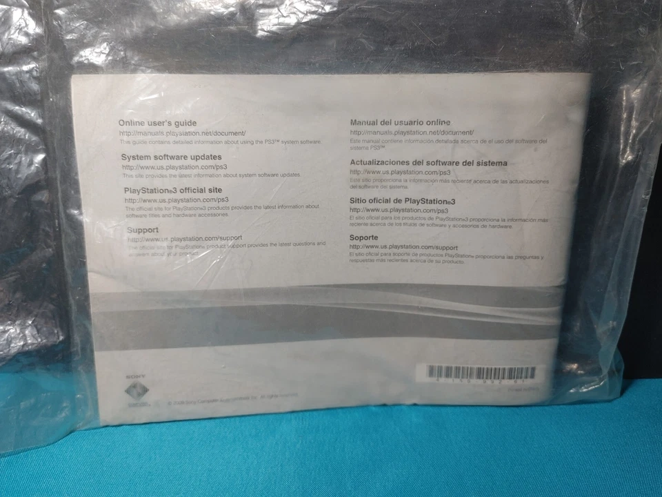 Paquete de folletos para consola Sony PS3 CECH-2001A-B SELLADOS Foto 2 de 2