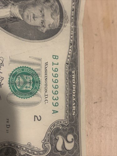 2013 $2 dollar bill Wild Number - Picture 2 of 9