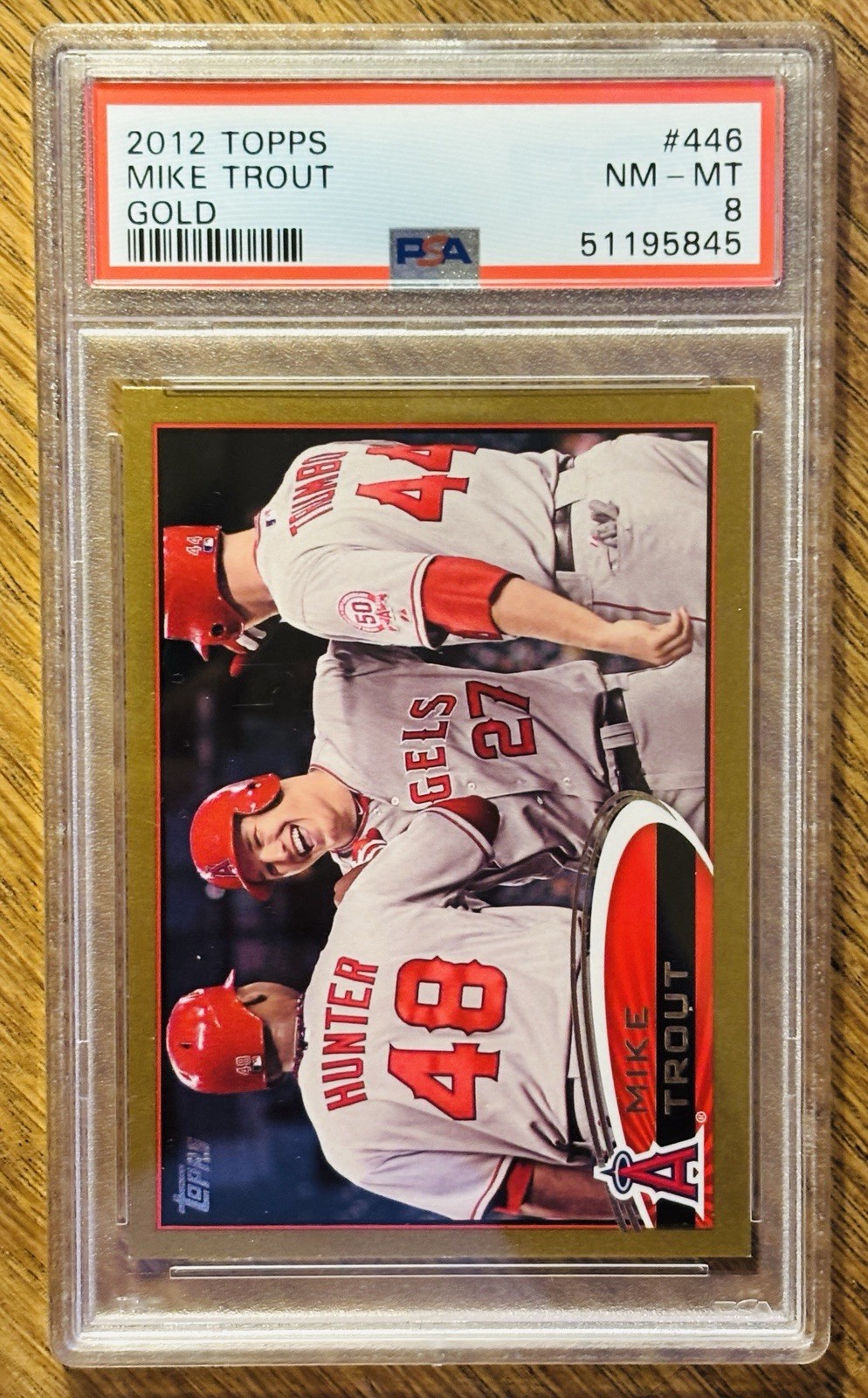 2012 Topps Gold #446 Mike Trout PSA 8 NM-MT 0201/2012 Los Angeles Angels