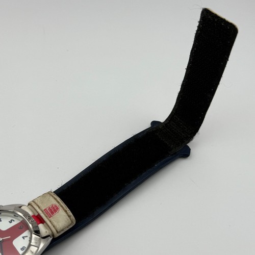 Angleterre National Football Homme Montre Quartz Rouge Blanc Croix Dial Travail - Photo 8 sur 24