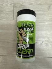 Grip Clean Heavy Duty Cleaning Wipes for Hands, Tool, & Surfaces citrus scent