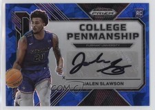 2023 Prizm Draft Picks College Penmanship Blue Ice 56/75 Jalen Slawson Auto 3hd