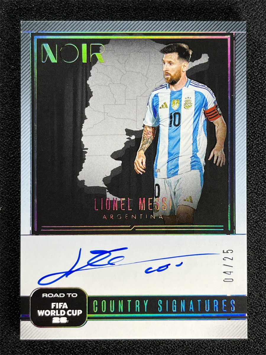 2025-26 Panini Noir Lionel Messi #CS-LM Country Signatures Auto Argentina /25
