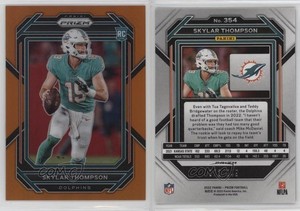 2022 Panini Prizm Rookies Orange Prizm /249 Skylar Thompson #354 Rookie RC
