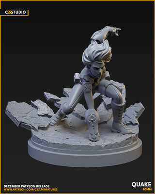C27 - Shield Quake Fan Sculpt (40mm Marvel Crisis Protocol Scale)