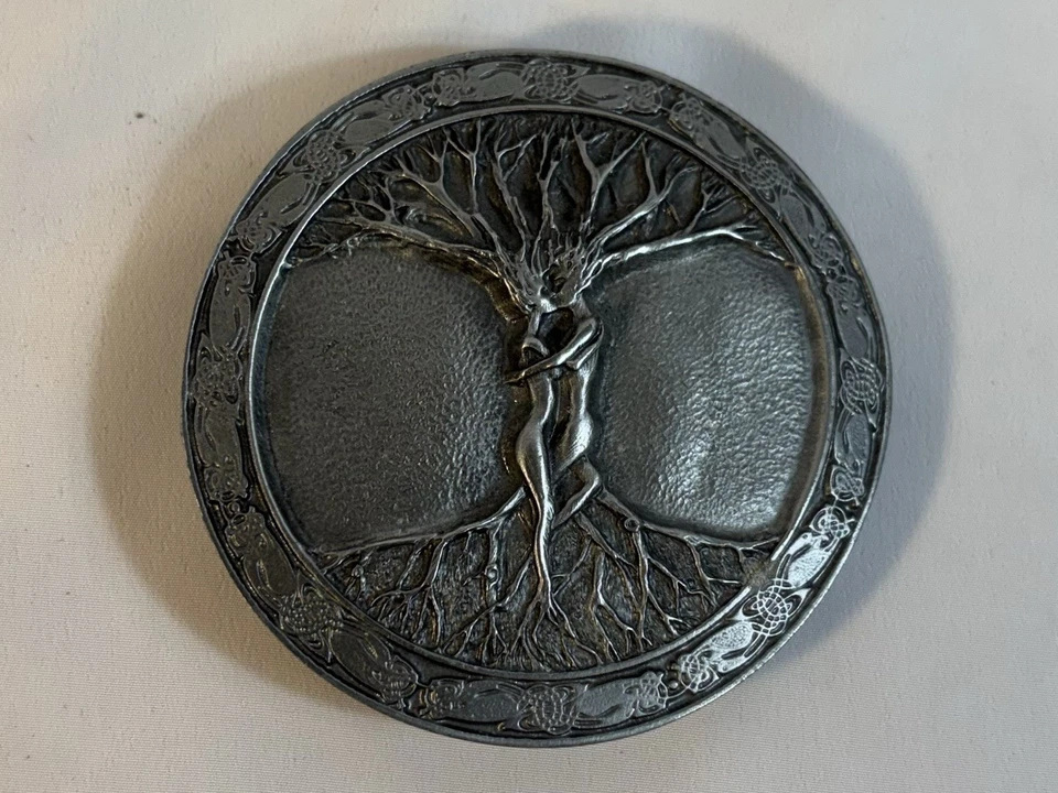 Beautiful Tree Of Life Belt Buckle By Bergamot #D-262 Silver Tone Metal USA - Image 4 of 4