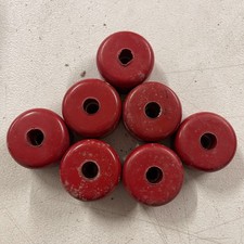 Lot of 7 Vintage Chicago Roller Skating Roller Derby Skating Wheels Red CRS Co
