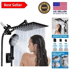 Modern 8" Rain Shower System with High-Pressure Handheld and Extension Arm