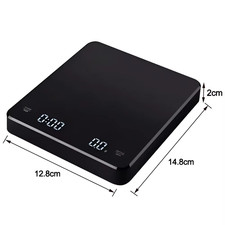 1Set Electronic Coffee Scale with Silicone Pad Digital Coffee Scale with Timer L