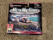 Micro Machines Dale Earnhardt Sr & Jr Steve Park Checkered Flag NASCAR Set