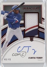 2022 Panini Immaculate Rookie Red 48/49 Curtis Terry #154 Patch Auto c7z