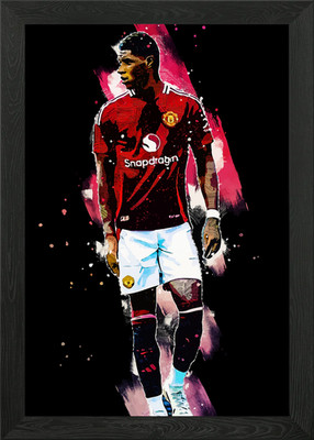 Marcus Rashford Pop Art Gerahmtes Wandbild Poster Leinwanddruck Bild