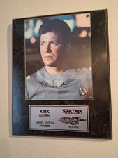 Star Trek Limited Edition Plakette Captain Kirk William Shatner Autogramm signed