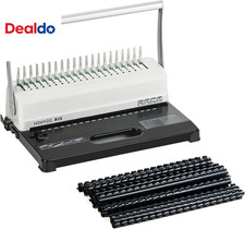 Binding Machine, 19 Holes, 450 Sheets, Comb Binding Machines with 50 PCS 1/2" Co
