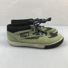 Vans Shoes Mens Size 12 Green Half Cab Pro Mid Top Suede Leather Skate Sneakers