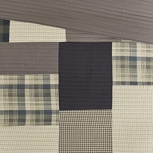 Woolrich Winter Hills Reversible Quilt Set - Cottage Styling Reversed to Soli...