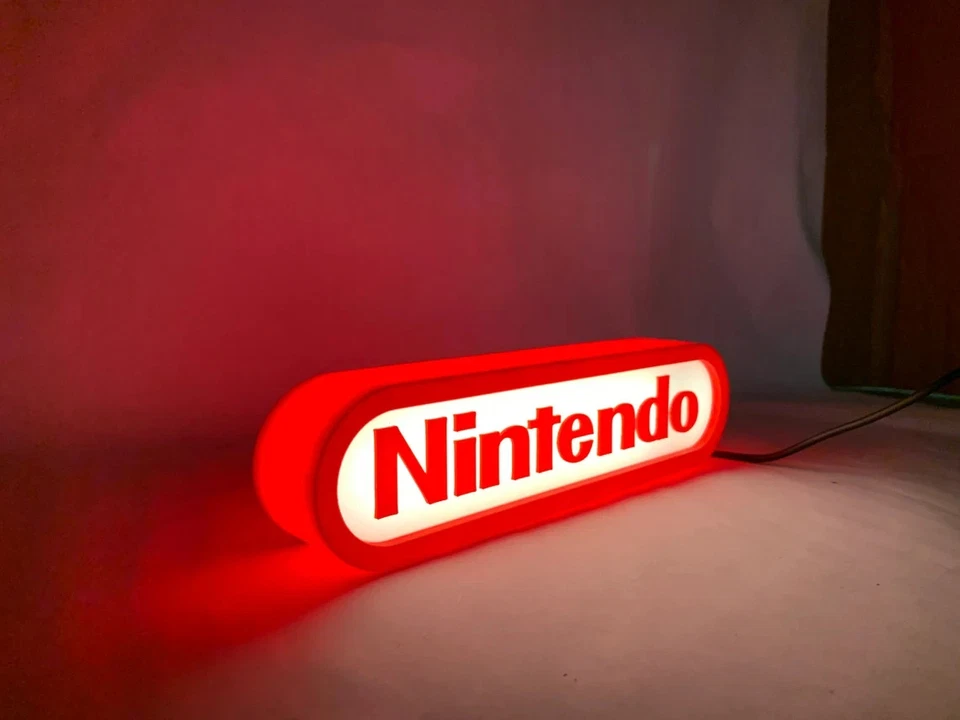3D PRINTED " NINTENDO   " LED LIGHT BOX - Image 4 of 4