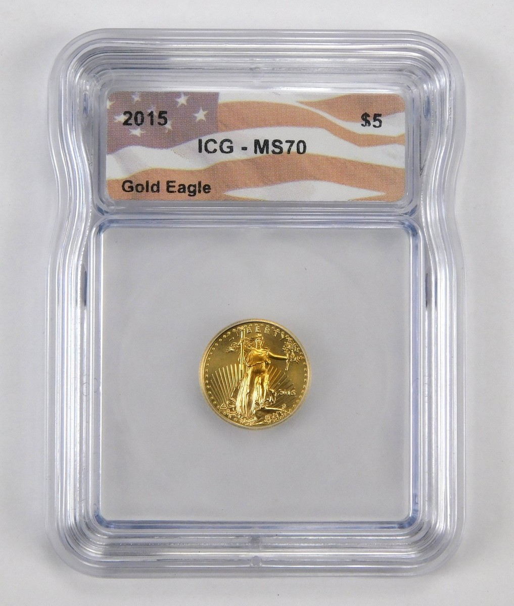 US 2015 $5 American Gold Eagle 1/10 oz Coin ICG MS70 | eBay