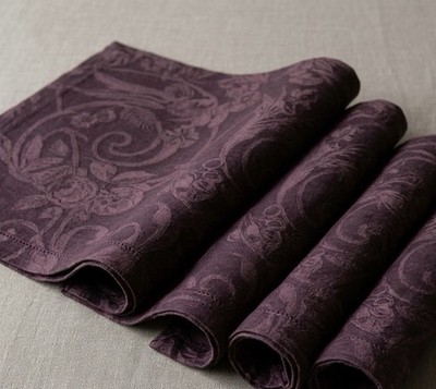 Set of 4 Le Jacquard Francais TIVOLI Moka 100% Linen Placemats, Brown NEW