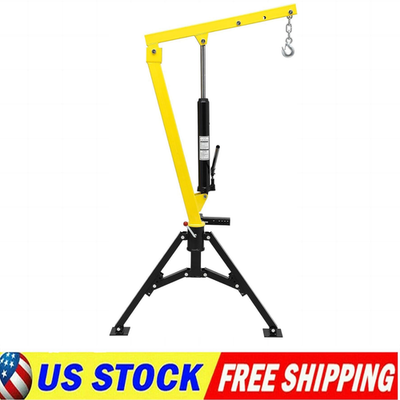 #ad 1000 Lbs Truck Mounted Crane Folding Pickup Hoist Crane 360° Swivel Jib Crane $218.49