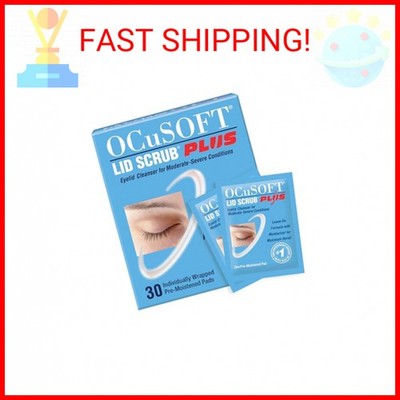 OCuSOFT Lid Scrub PLUS - Pre-Moistened Leave-On Eyelid Wipes for Moderate to Sev