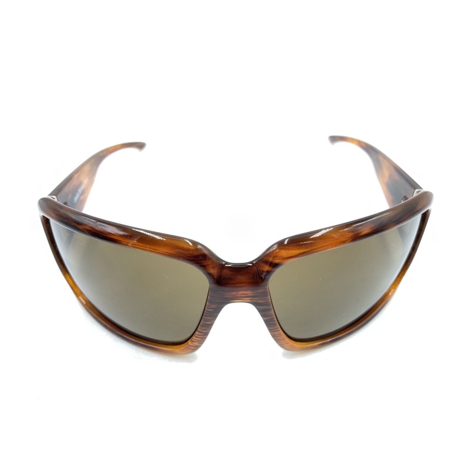 Anon Josie Brown Tortoise Rectangle Wrap Sunglasses Brown Lens Italy Men Women
