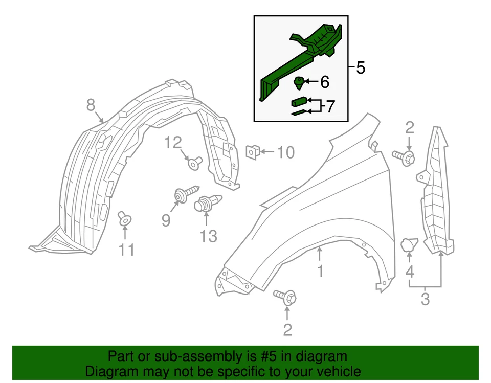 Guardabarros delantero genuino Honda CR-V 2017-2022 - adorno R 74206-TLA-A00 Foto 2 de 3
