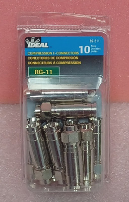 IDEAL Electrical 89-211 F-Type RG-11 RTQ Compression Connectors Package of 10