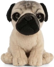 Living Nature Pug Puppy Soft Toy 16cm Free P&P