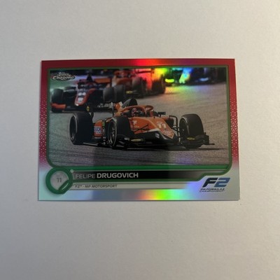 2022 Topps Chrome Formula 1 F2 Felipe Drugovich #139 Red & Green Refractor (RC)
