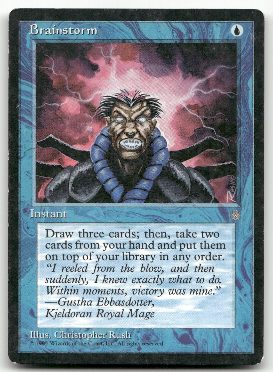 Brainstorm 61 Common Ice Age Magic: The Gathering Moderately Played