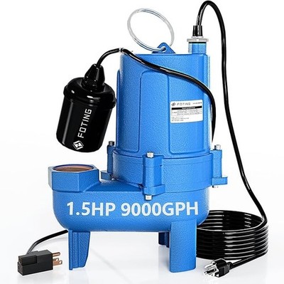 FOTING 1.5HP Cast Iron Sewage Pump 9000GPH Submersible 2in