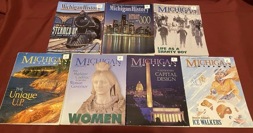 Michigan History Magazine Lot 7 Issues 2000-2002, The UP, Shanty Boys, Women Etc