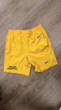 Nike Oakland Athletics MLB Dri-FIT Athletic Shorts Gold Yellow Mens Medium New
