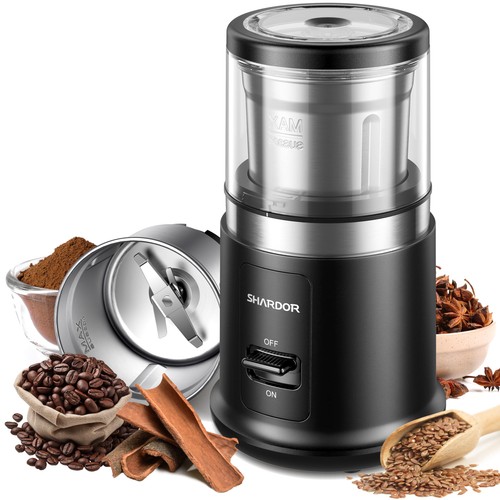 SHARDOR One Touch Macinacaffè Elettrico, Spezie, Erbe, per Caffè in Grani Spezie - Foto 1 di 7