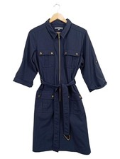 Sharagano Damen Blusenkleid Hemdblusenkleid Gr. 40;L Blau Casual