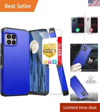 Heavy Duty Shock-absorbing Case for T-Mobile Revvl 7 Pro 5G with Glass Protector